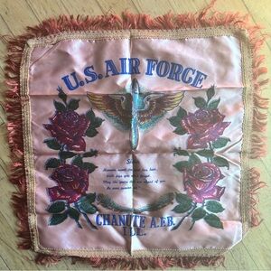 Vintage U.S. Air Force sister Decorative pillowcase with Roses